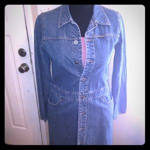Calvin Klein Blue Jean Trench Coat